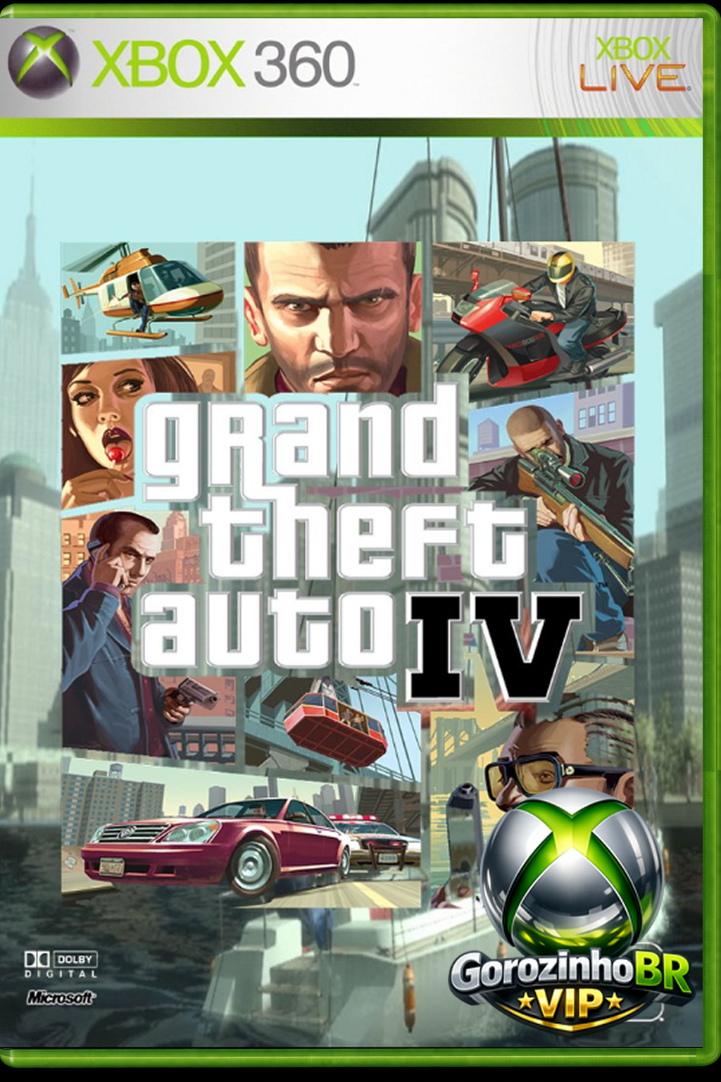 Grand Theft Auto IV é o quarto jogo da mais famosa franquia da Rockstar. O jogador assume o papel de Niko Bellic, um europeu que vai aos Estados Unidos em busca de melhores condições de vida e a fim de deixar seu passado aparentemente negro para trás.
