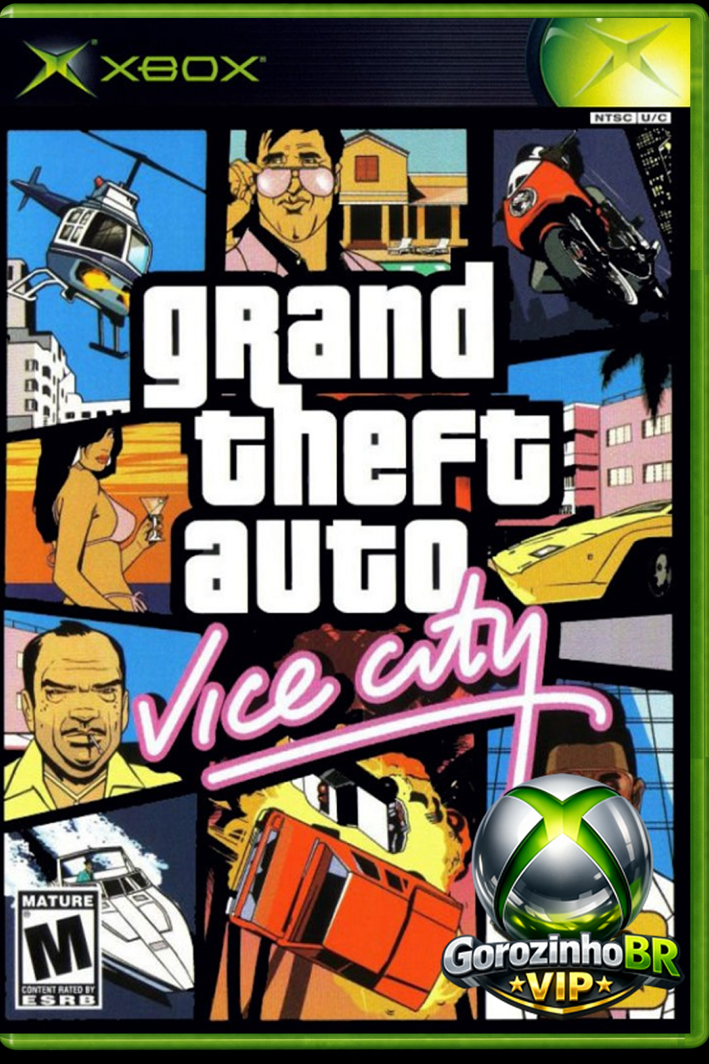O jogo se passa na cidade ficcional de Vice City na década de 1980, com a história seguindo o mafioso Tommy Vercetti na construção de seu império criminal e confrontos com outras organizações criminais da cidade. O mundo aberto permite que os jogadores naveguem livremente pelas ilhas que formam a cidade.