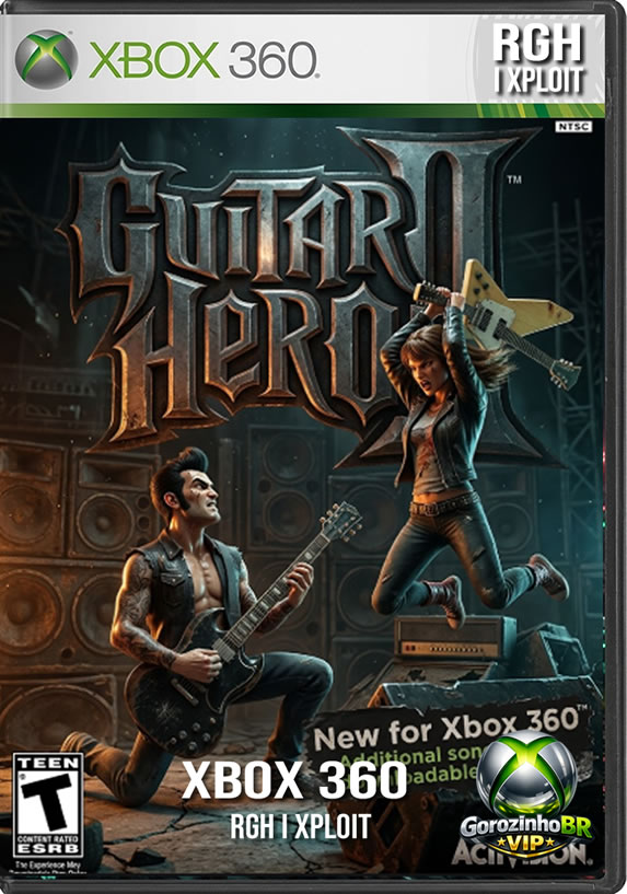 Lançado em 2007 para o Xbox 360, Guitar Hero II elevou a febre dos jogos musicais a outro patamar! Os jogadores assumem o papel de um verdadeiro astro do rock, usando a icônica guitarra branca "X-plorer" para acertar as notas coloridas que descem pela tela no compasso da música. Esta versão trouxe gráficos em alta definição, conquistas exclusivas e um repertório matador com mais de 70 faixas, indo do rock clássico ao heavy metal. Além do viciante modo carreira, o jogo inovou com um modo multiplayer cooperativo excelente, permitindo que dois amigos tocassem juntos, dividindo as partes de guitarra solo, guitarra base e baixo. 🎶🔥