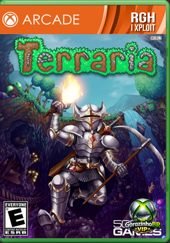 Terraria é um jogo disponível para Xbox 360 que mistura exploração, construção e combate em um mundo 2D gerado de forma procedural. O jogador pode minerar recursos, criar itens, construir estruturas e enfrentar diversos inimigos e chefes ao longo da jornada.