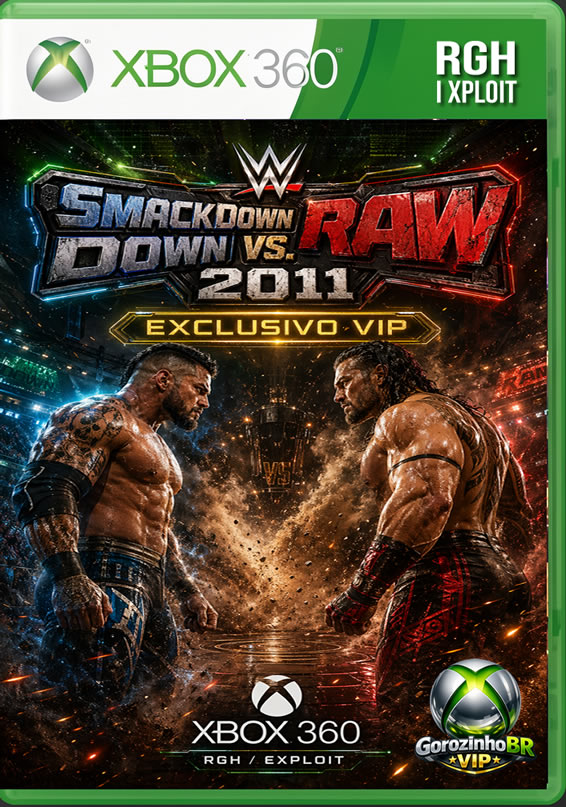 WWE SmackDown vs. Raw 2011 é um jogo para Xbox 360 que traz a experiência do wrestling com diversas superestrelas da WWE. O game oferece combates intensos, diferentes tipos de luta e modos variados que recriam o espetáculo dos ringues 🥊🔥.