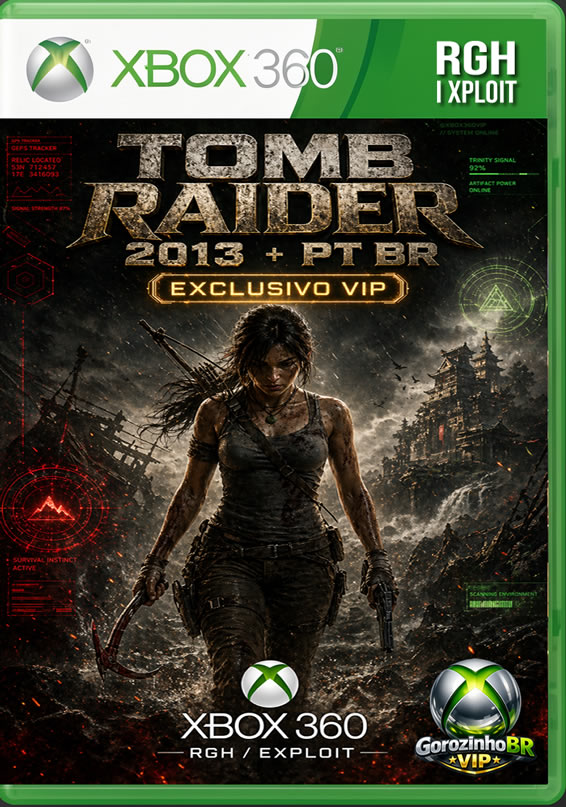 Tomb Raider (2013) é um reboot da franquia que mostra a origem de Lara Croft, trazendo uma abordagem mais realista e intensa. Disponível para Xbox 360, o jogo acompanha Lara em uma ilha misteriosa após um naufrágio, onde ela precisa sobreviver, explorar e enfrentar inimigos perigosos 🏝️🔥.