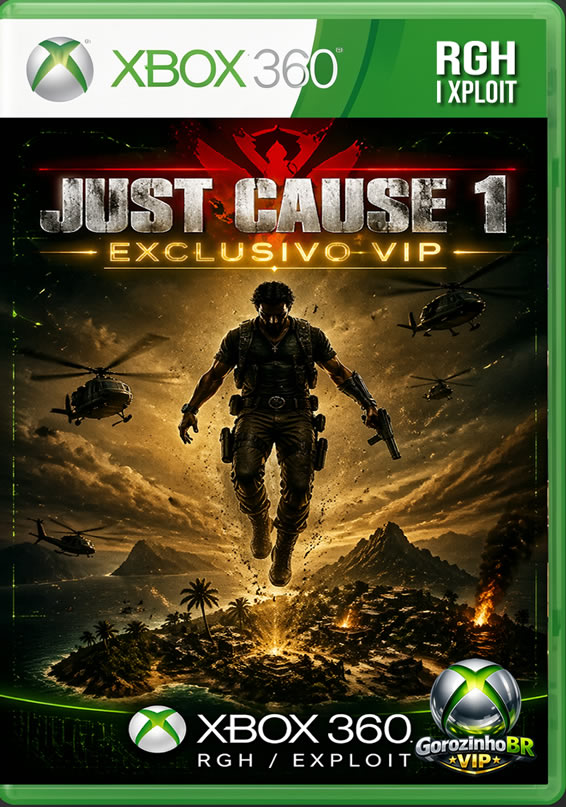 Just Cause é um jogo para Xbox 360 que coloca o jogador no papel de Rico Rodriguez, um agente secreto enviado a uma ilha tropical para derrubar um regime corrupto 🌴💥. O grande destaque do game é a liberdade total de exploração e caos, permitindo usar paraquedas, veículos e armas de diversas formas criativas. Missões podem ser concluídas de diferentes maneiras, incentivando ação explosiva e improvisação 🚁🔥.