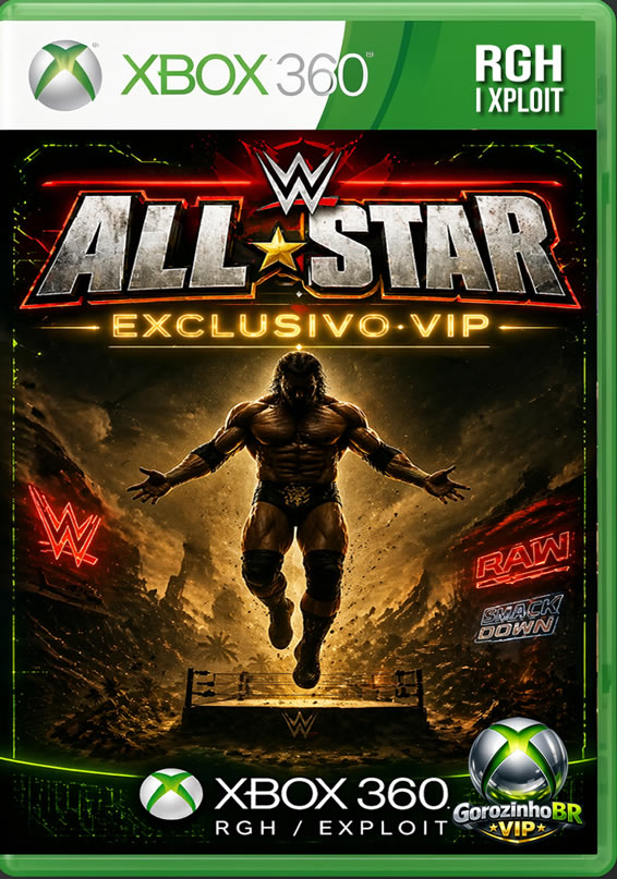 WWE All Stars é um jogo para Xbox 360 que traz a luta livre da WWE em um estilo mais arcade e exagerado. Diferente dos simuladores tradicionais, o game aposta em golpes poderosos, movimentos irreais e muita ação nos ringues 💥🤼‍♂️. O elenco mistura lendas e superstars modernas, permitindo combates rápidos e cheios de energia. Os personagens possuem habilidades únicas e combos impressionantes, tornando cada luta dinâmica e divertida 🔥.