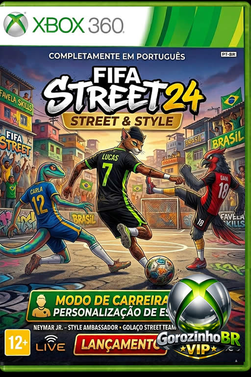 FIFA Street 24 Volta Football é um patch/mod inspirado no modo Volta da franquia FIFA, adaptado para rodar no Xbox 360 (geralmente baseado em versões antigas como FIFA Street ou FIFA 16). Ele traz uma experiência focada no futebol de rua, com partidas rápidas, dribles, estilo e muita habilidade.