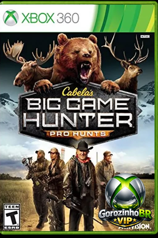 Cabela’s Big Game Hunter: Pro Hunts (2014) para Xbox 360 é um simulador de caça focado em realismo, com missões guiadas por caçadores profissionais. Você persegue animais de grande porte em regiões distintas dos EUA, usando rifles, espingardas e arcos, levando em conta vento, ruído e distância