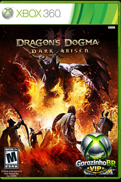 Dragon's Dogma: Dark Arisen para Xbox 360 traz mundo aberto com combate dinâmico. Jogador enfrenta monstros gigantes e explora masmorras. Sistema de “pawns” auxilia nas batalhas. Inclui expansão com novos desafios.
