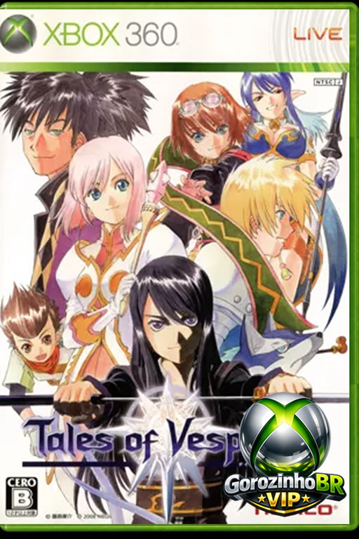 Tales of Vesperia acompanha Yuri Lowell em uma jornada por justiça. Combate em tempo real com combos e habilidades. Exploração de cidades, campos e masmorras. História focada em personagens e escolhas.