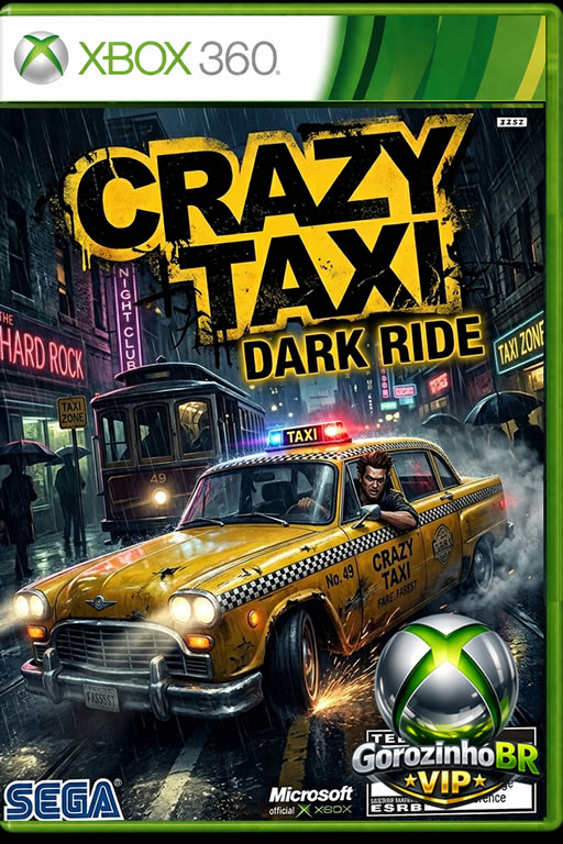 Crazy Taxi é um jogo frenético onde você dirige pela cidade 💨 pegando e levando passageiros contra o tempo ⏱️, com foco em velocidade e manobras.