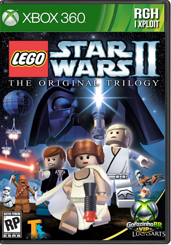 LEGO Star Wars II: The Original Trilogy traz o humor característico e a genialidade da franquia LEGO para os filmes clássicos de Star Wars (Episódios IV, V e VI). Lançado em 2006 para o Xbox 360, o jogo permite que você reviva momentos icônicos da saga cinematográfica, controlando dezenas de personagens memoráveis como Luke Skywalker, Han Solo, Princesa Leia e Darth Vader. A jogabilidade é focada em resolver divertidos quebra-cabeças de montagem de blocos, exploração, coleta de peças e combates leves, brilhando intensamente em seu modo cooperativo local para dois jogadores. 🌌✨