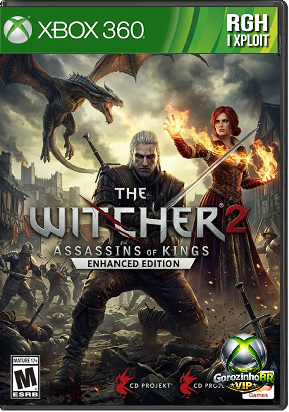 The Witcher 2: Assassins of Kings - Enhanced Edition é um RPG de ação denso e focado em uma narrativa madura. Você assume o papel de Geralt de Rívia, um mutante caçador de monstros que se vê no centro de uma complexa conspiração política após ser falsamente acusado de assassinar um rei. Para limpar seu nome, ele viaja por um mundo de fantasia sombria, enfrentando criaturas brutais e mercenários. A jogabilidade exige tática, misturando combate com espadas, o uso de magias (sinais), armadilhas e um sistema profundo de alquimia para o preparo de poções antes das lutas. 🐺🔮