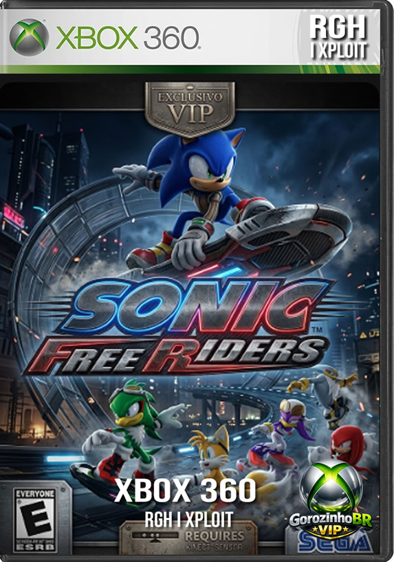 🌀 RESUMO: Sonic Free Riders leva o universo acelerado do Sonic para corridas futuristas cheias de velocidade e adrenalina no Xbox 360 🏁⚡. O grande destaque do jogo é o suporte exclusivo ao Kinect 🎥🕹️, permitindo controlar os personagens usando movimentos do corpo, sem necessidade de controles tradicionais. Os jogadores podem escolher diversos personagens famosos da franquia, como Sonic, Tails, Knuckles e Shadow 🦔🔥, cada um com habilidades próprias nas pistas. As corridas acontecem em cenários vibrantes e cheios de obstáculos, loops, rampas e atalhos secretos 🌟. Durante as provas, é possível realizar manobras aéreas, usar itens especiais e disputar em alta velocidade contra adversários intensos. O visual colorido e a trilha sonora energética 🎵 ajudam a criar uma experiência arcade divertida e dinâmica para fãs da franquia.