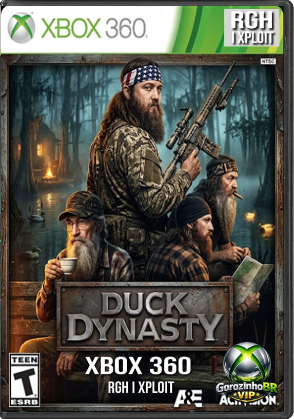 Baseado no famoso reality show de sucesso da TV, Duck Dynasty transporta os jogadores direto para os pântanos da Louisiana no Xbox 360! 🌾📺 Você entra na pele do novo membro da família Robertson e precisa provar seu valor aprendendo os negócios e o estilo de vida da Duck Commander. O jogo é uma mistura de diversas atividades divertidas, que incluem desde caçar patos e outros animais selvagens, até corridas malucas de aerobarco, pescaria e pilotagem de quadriciclos. 🚤🎣 Tudo isso recheado com o humor característico de Uncle Si, Willie, Jase e Phil, que dublam seus próprios personagens e guiam você por essa jornada excêntrica. 🧔‍♂️💬