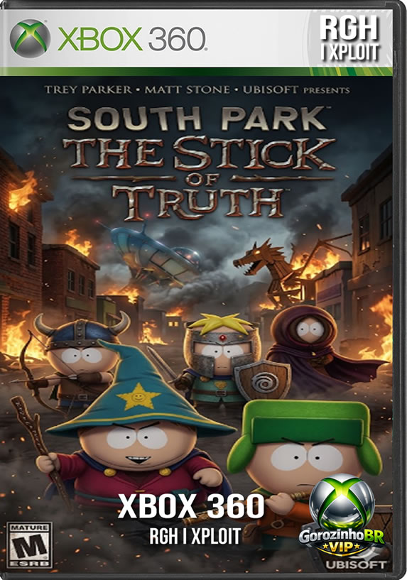 Você assume o papel do "Novato", a criança nova que acaba de se mudar para a louca cidade de South Park. O que começa como uma simples brincadeira épica de RPG de fantasia entre Cartman, Stan, Kyle e Kenny pela posse do todo-poderoso "Cajado da Verdade", rapidamente foge do controle. A cidade logo é tomada por ameaças reais, incluindo alienígenas, vacas zumbis e agentes do governo. Usando um sistema de combate por turnos dinâmico, você deve explorar a cidade, encontrar aliados e usar habilidades bizarras (como feitiços mágicos baseados em flatulências) para salvar South Park e conquistar o respeito da galera. 👽✨💨