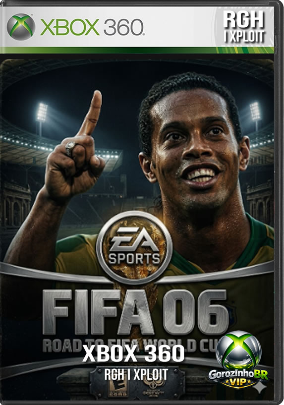 Lançado no início da era do Xbox 360 (especialmente conhecido pela versão Road to FIFA World Cup no console), o FIFA 06 marcou o salto da franquia para a nova geração. O título trouxe um motor gráfico totalmente reformulado para aproveitar o novo hardware, entregando modelos faciais incrivelmente detalhados, uniformes realistas e estádios vibrantes em alta definição. Além do visual impressionante para a época, o jogo aprimorou a física da bola e trouxe uma jogabilidade focada em passes táticos e controle de ritmo, proporcionando uma experiência muito mais imersiva e televisiva aos fãs do esporte. 🌍🏆