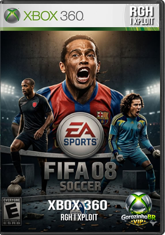 O FIFA 08 marcou um momento de amadurecimento impressionante para a série no Xbox 360. Com o motor gráfico consolidado, a EA trouxe de volta o vasto catálogo de ligas completas que havia ficado de fora no ano anterior. A maior revolução deste título foi a introdução do modo "Be A Pro" (Seja um Profissional), onde você controla apenas um atleta em campo com uma câmera focada às costas do jogador, exigindo disciplina tática. A inteligência artificial foi muito aprimorada e a jogabilidade ficou ainda mais cadenciada, fluida e realista. 🏟️🥅