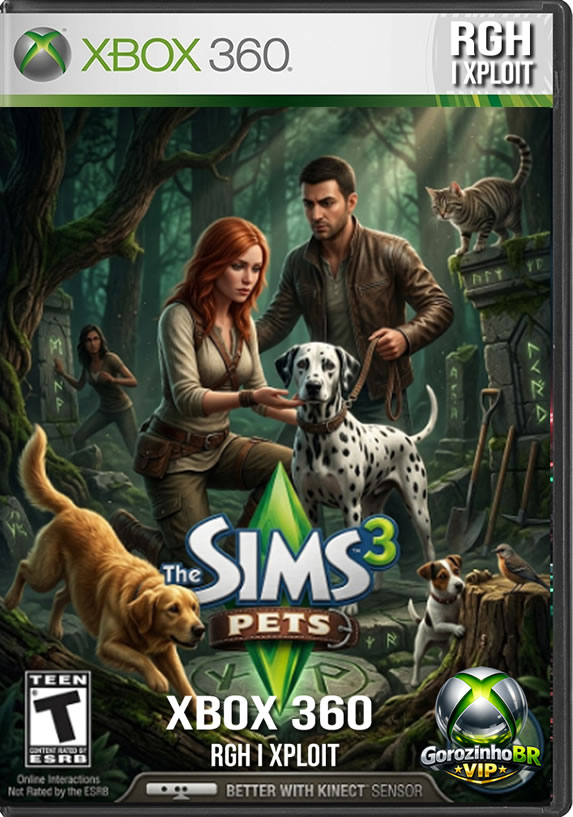 The Sims 3 Pets traz a vida animal para o seu console, permitindo que você crie, personalize e controle diretamente cães e gatos em um mundo aberto! Diferente da versão de PC, a edição de Xbox 360 não possui cavalos, mas compensa com mecânicas exclusivas, como os caóticos "Poderes de Karma" voltados para os pets. Você pode explorar a nova cidade de Sugar Maple Coast, desvendar mistérios farejando tesouros, caçar fantasmas, aprender truques e até mesmo arrumar um emprego para o seu companheiro de quatro patas. 🐶🐱🌳